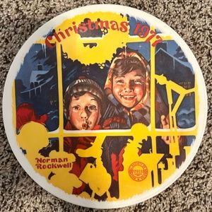 Vintage Norman Rockwell "The Toy Shop Window" Christmas Plate